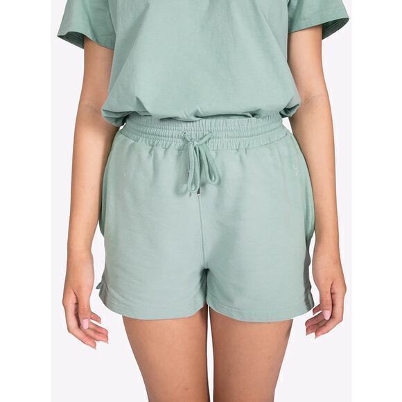 L'Couture Revive Lounge‎ Sweat Shorts Sage - Picture 1 of 7